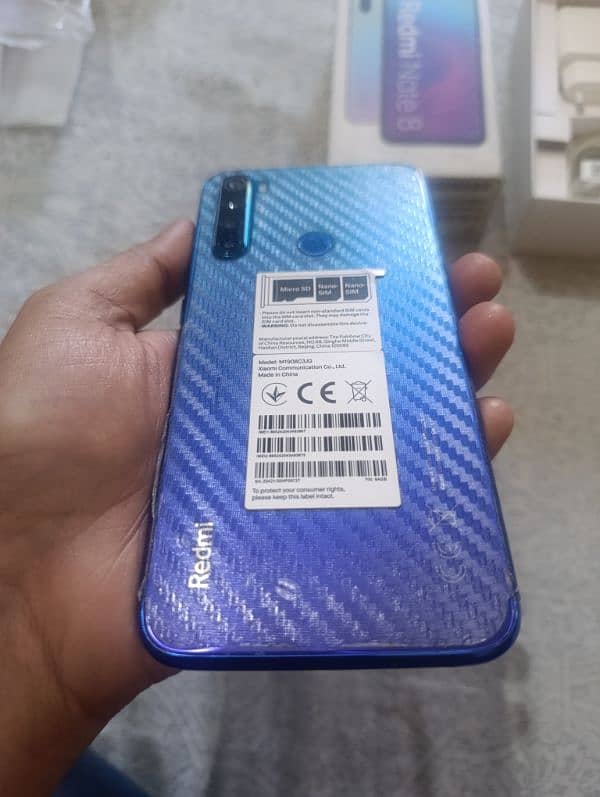 Redmi Note 8 (Box, Charger) 4GB+64GB PTA Approve 6