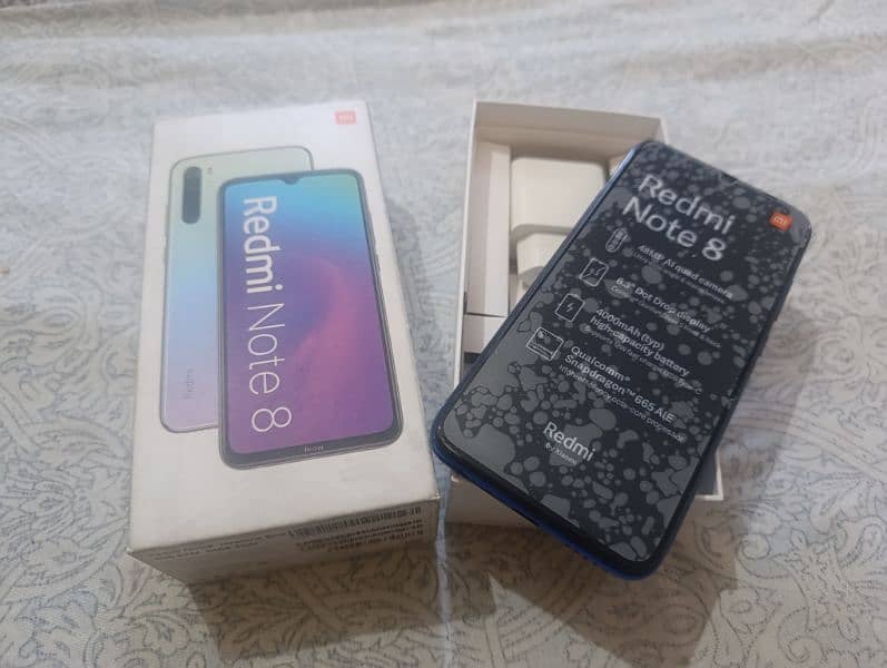 Redmi Note 8 (Box, Charger) 4GB+64GB PTA Approve 8