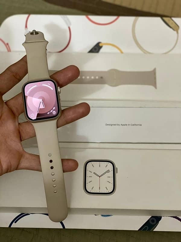 apple watch series 7 45mm starlight 0