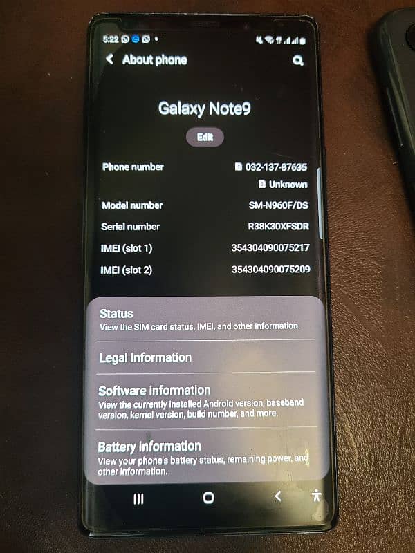 Samsung note9 and 6/128 spot on screen 8