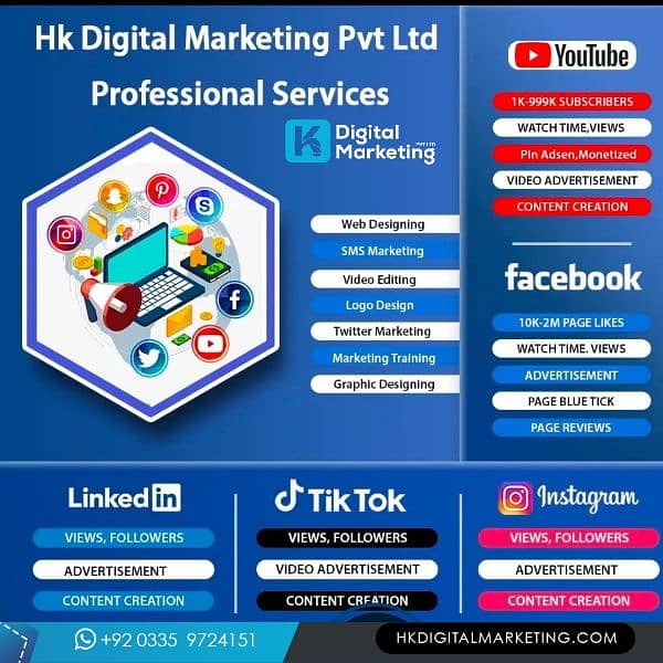 YouTube , TIKOK , FACEBOOK, INSTAGRAM ( MONETIZATION AND ALL SERVICES 0