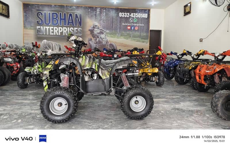 125cc Best for Hunting Atv Quad 4 Wheels Bikes Delivery In All Pak 6