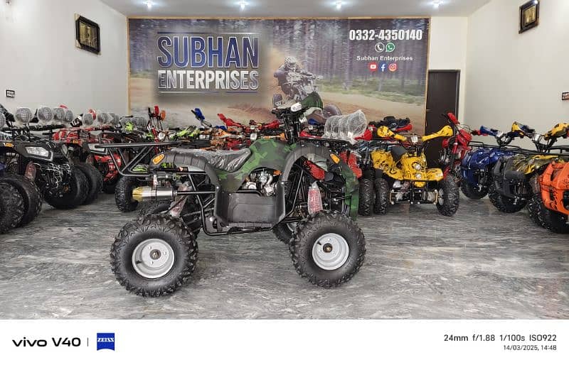 125cc Best for Hunting Atv Quad 4 Wheels Bikes Delivery In All Pak 8