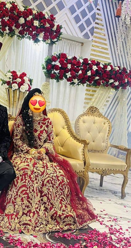 mehroon bridal dress 0