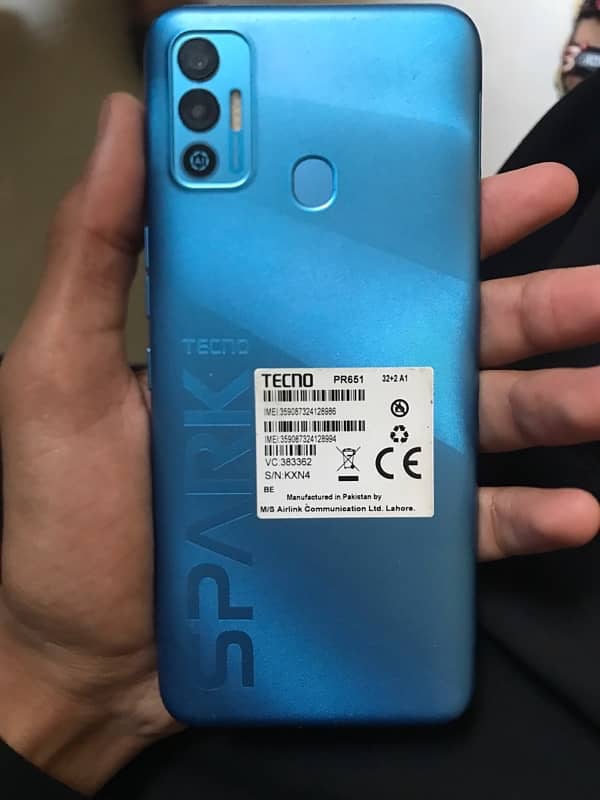 tecno spark 7 2gb ram 32gb storage Pta approved 0