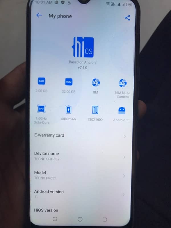 tecno spark 7 2gb ram 32gb storage Pta approved 2