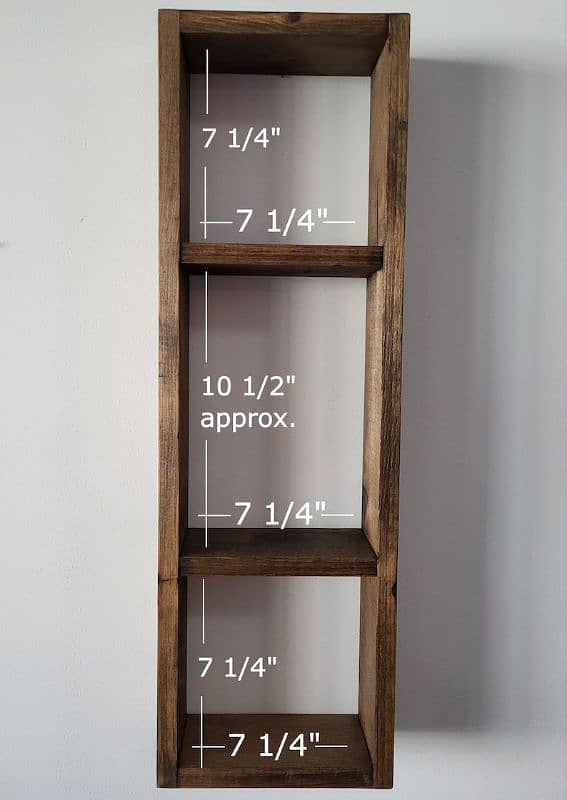 2 Set Long Wood Box Wall Décor - Plant Décor - Floating Box Shelves 4