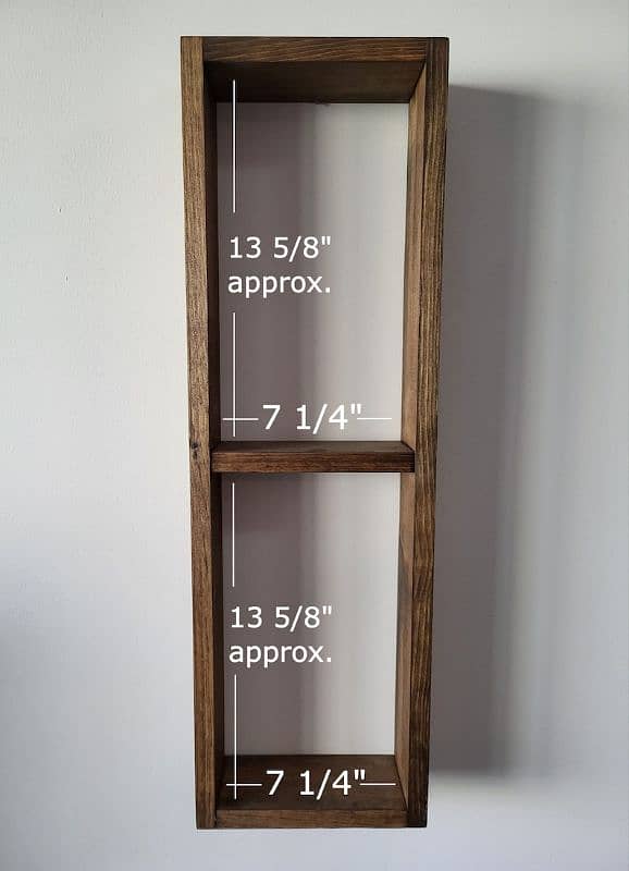 2 Set Long Wood Box Wall Décor - Plant Décor - Floating Box Shelves 5