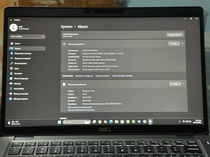 Dell latitude i7 8generation 3