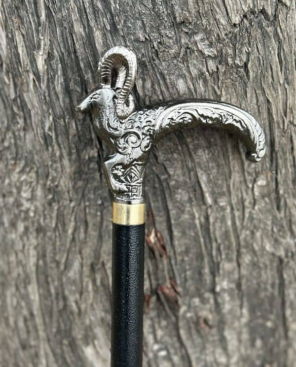 Markhor Handle Walking Stick, Premium Walking Cane 2