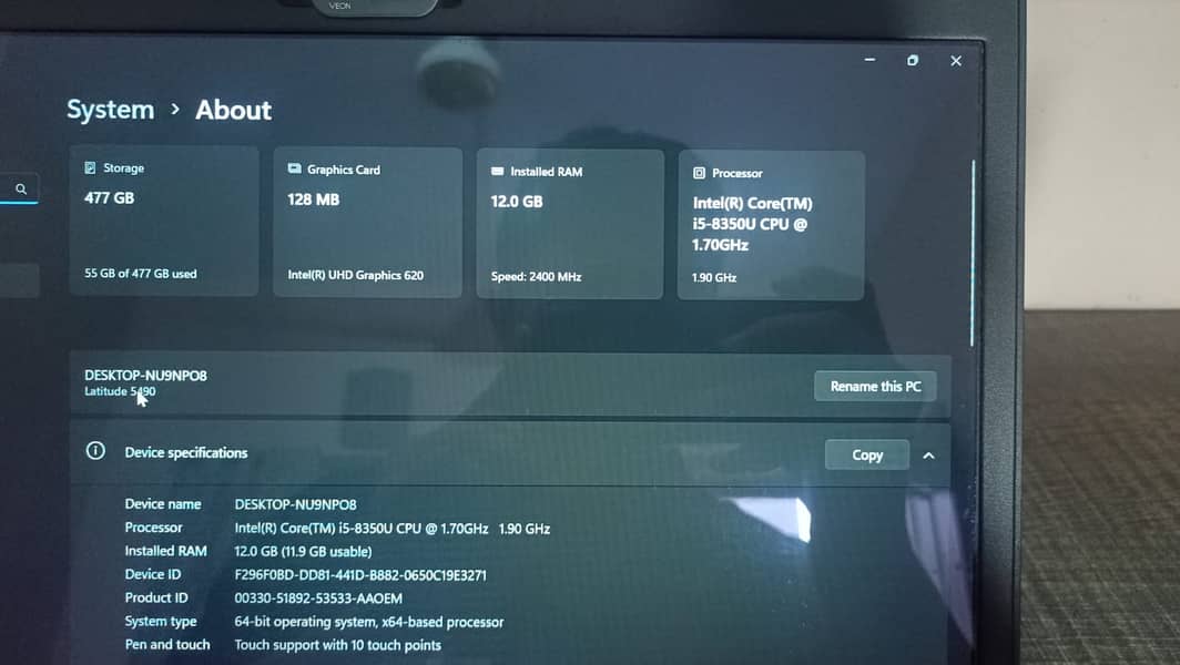 Dell Latitude 5490 (touch) 5