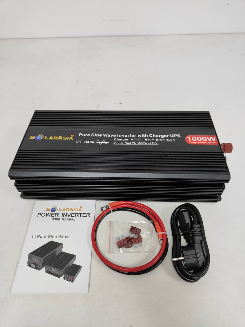 1000W Pure Sine Wave Inverter (3kw)Peak with LCD & Charger 15M Wty 0