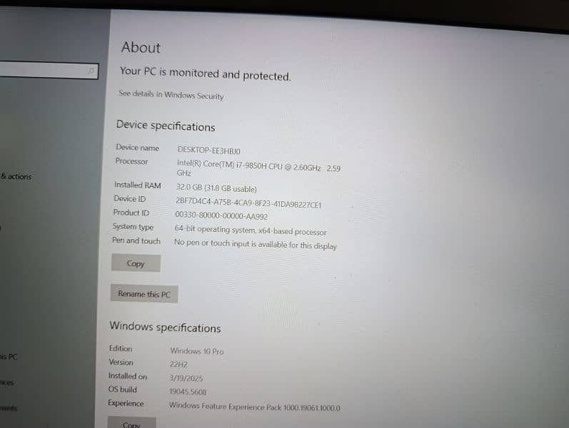 Dell Precision 7540 -T2000 4GB Dedicated NVEDIA Graphics 17