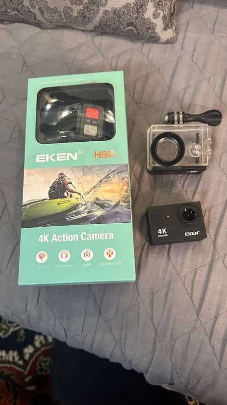 EKEN HR9 4k Action Camera with all accessories and watch for sale 0