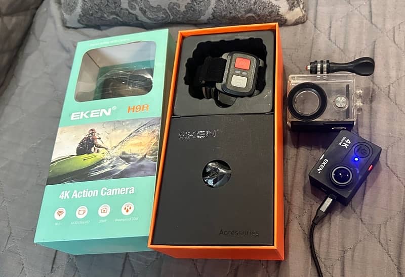 EKEN HR9 4k Action Camera with all accessories and watch for sale 1