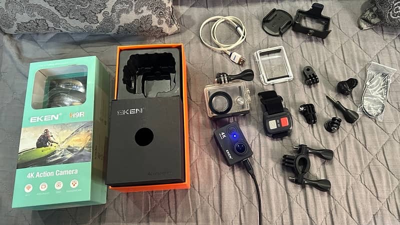 EKEN HR9 4k Action Camera with all accessories and watch for sale 2