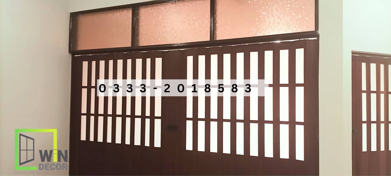 uPVC Imported Shutter partition doors waterproof termite proof 0