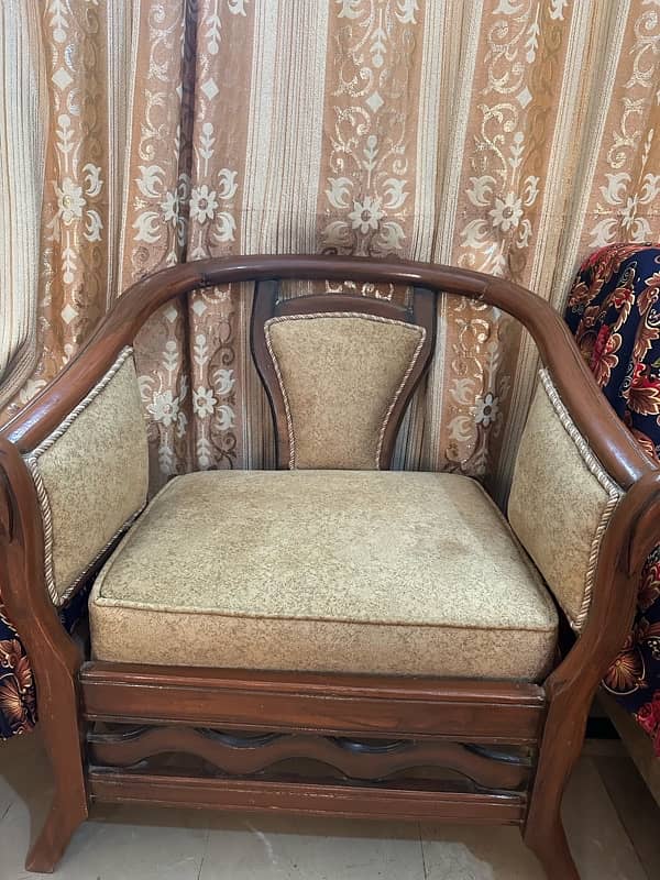 Sofa set wood 5 seater 0