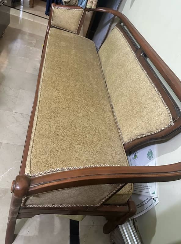 Sofa set wood 5 seater 2