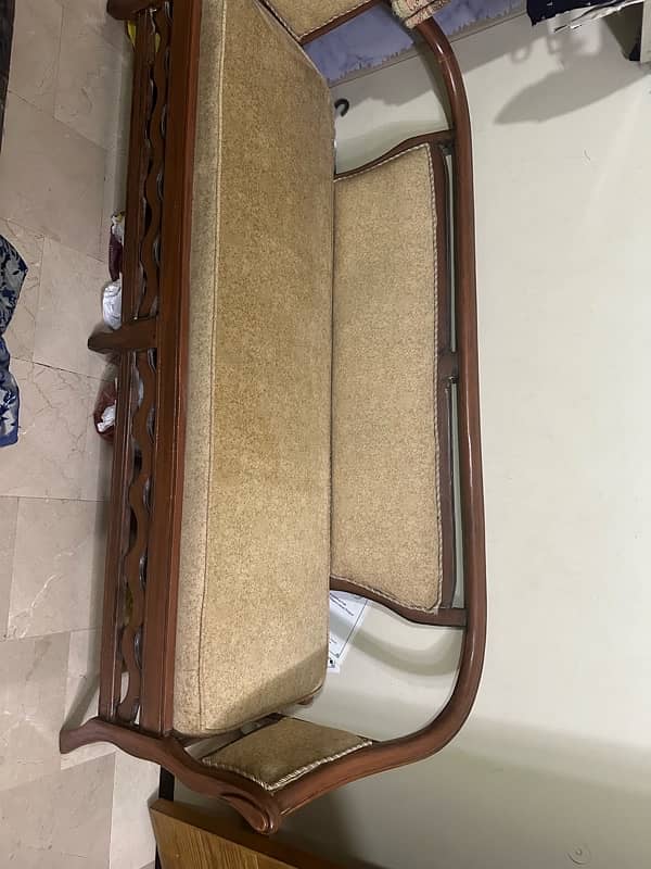 Sofa set wood 5 seater 3