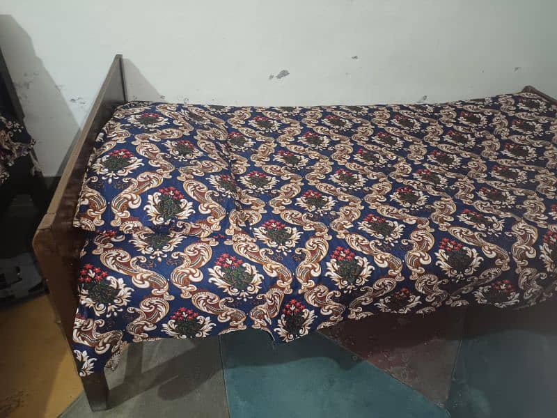 Single Bed Urgent Sale with matress Serious Customer Contact Please 2