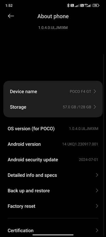 Redmi K 50 non pta 12/128 gaming processor 5