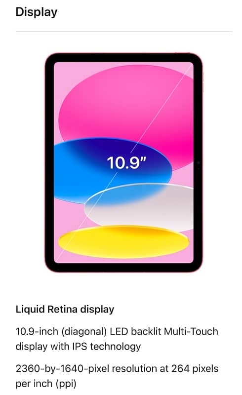 IPad 10th / 10 th Generation 4K Screen O3l7.4OO47O7 3