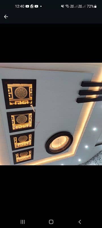 Ceiling,PVC Panels,Wallpapers, Moulding Available with fitting