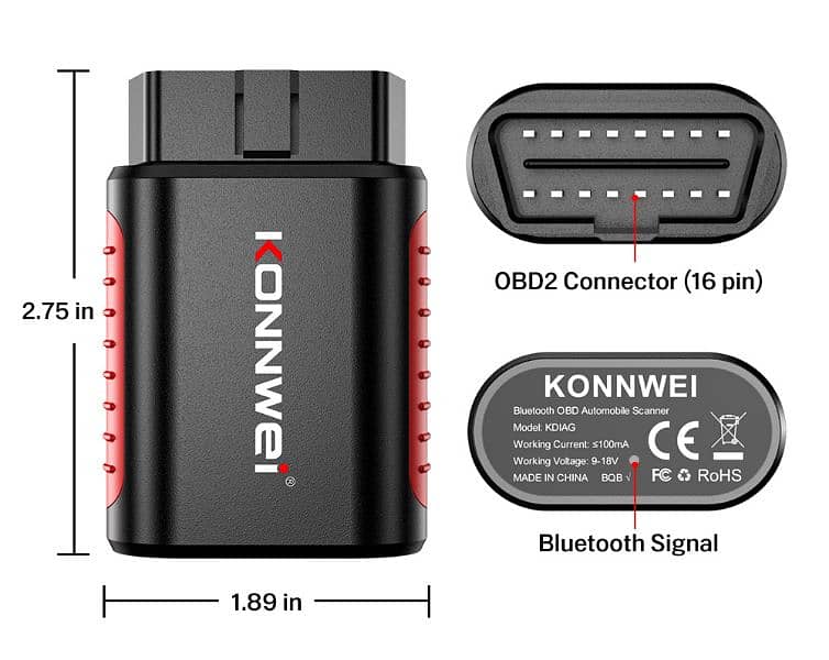 KONNWEI KDIAG MINI OBD2 Car Diagnostic Tool Lifetime Free Update 7