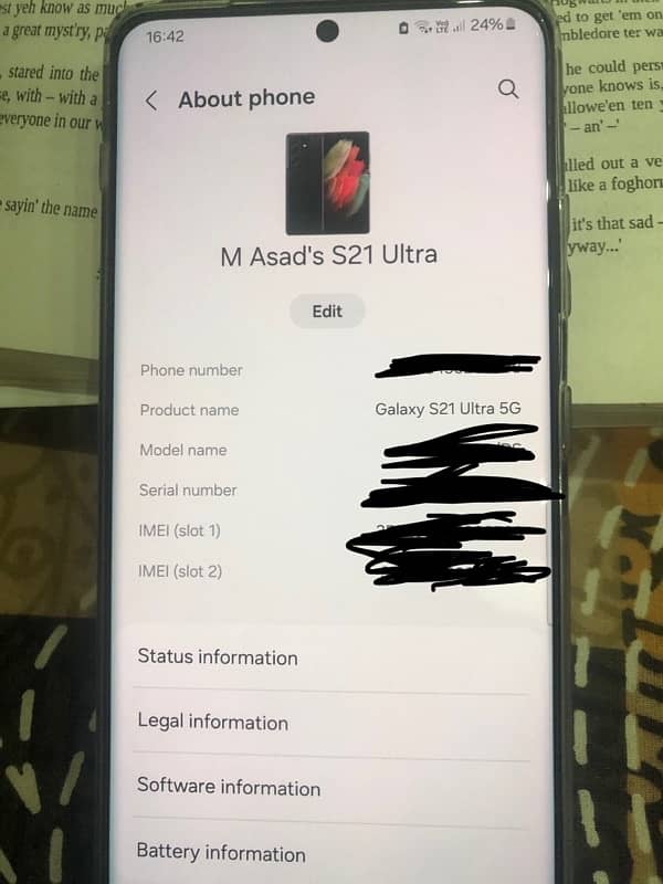 S21 ULTRA 5G PTA APPROVED WITH ORIGINAL BOX AND CABLE 10/9 CONDITION 2