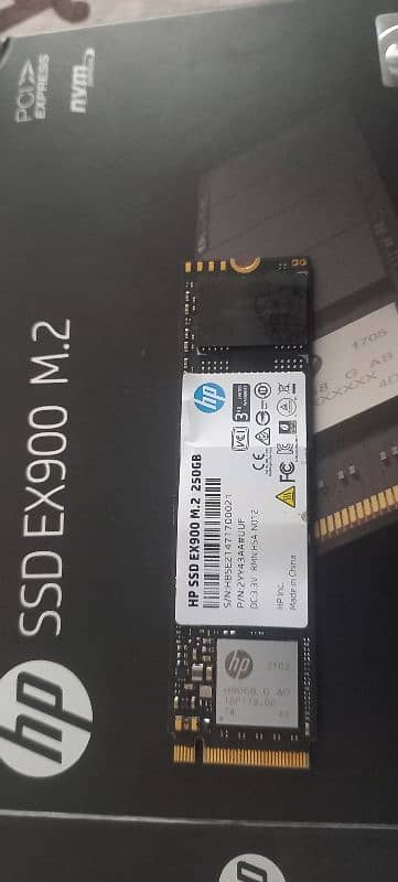 HP NVME SSD 250 GB EX900 M2 Genuine FOR SALE WITH BOX EXCELLENT CONDIT 2