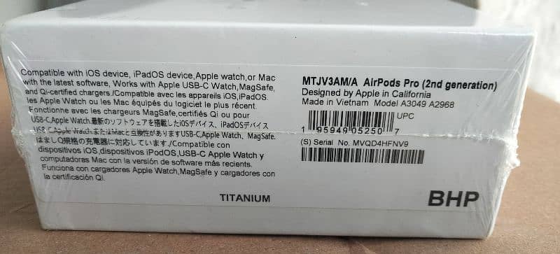 Airpods pro 2nd generation White Titanium Quality 2