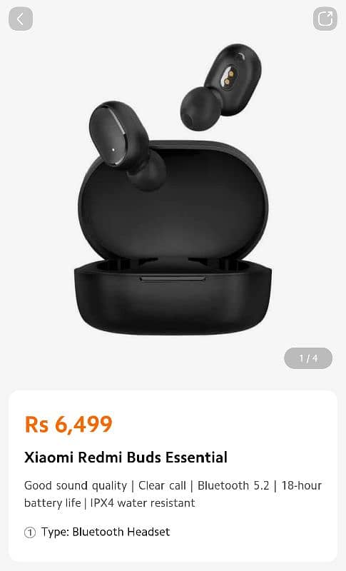 Xiaomi Redmi Airbuds Essentials for Sale (Box Packed) 0