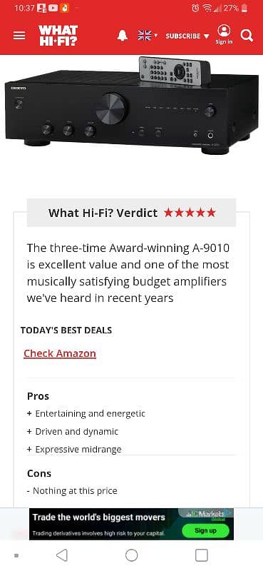Onkyo A-9010, BEST BUDGET STEREO AMPLIFIER. . . (CGS & LAPTOPS) 1