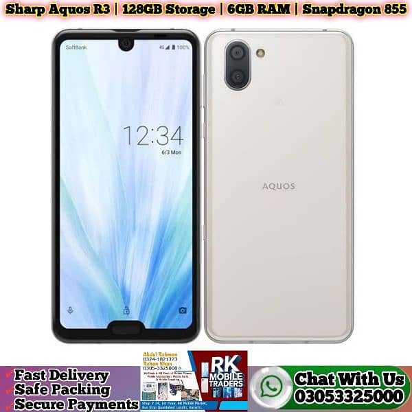 Aquos R2 Mobiles| R3 | R5G Mobiles 10/10 Condition Wholesale Price 6