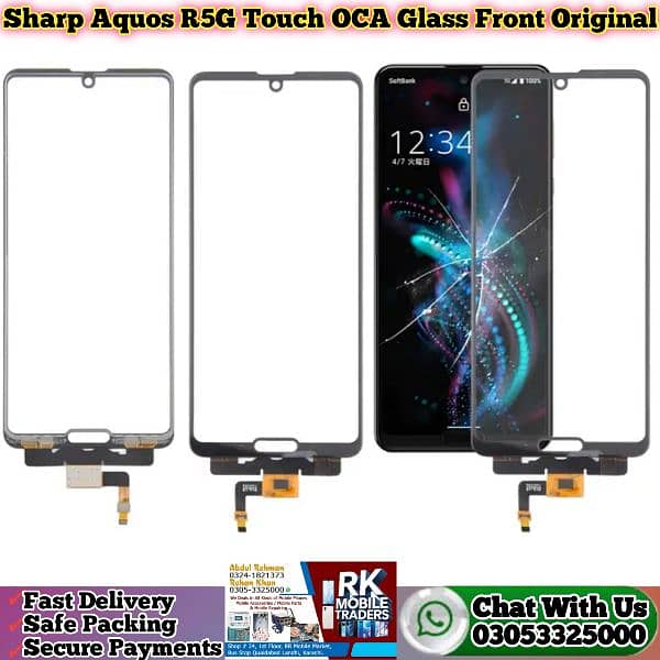 Sharp Aquos R2 Touch Glass, R3 Penal, R5 Mobiles Until Screen All 4