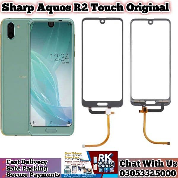 Sharp Aquos R2 Touch Glass, R3 Penal, R5 Mobiles Until Screen All 6