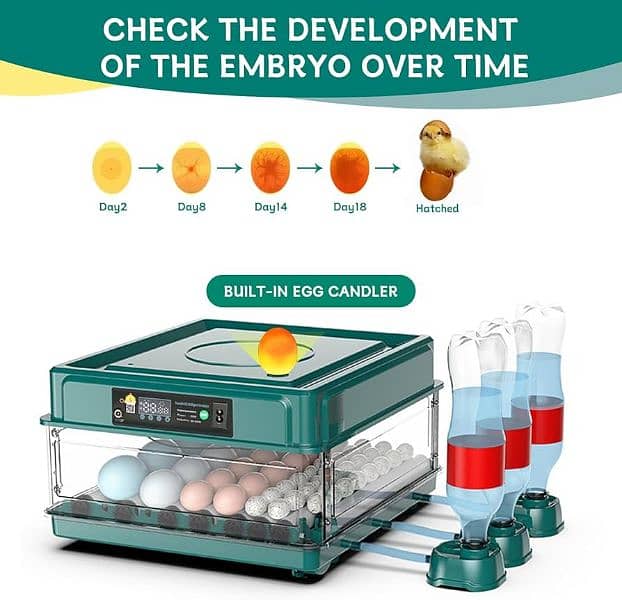 70 eggs intelligent fully automatic incubator dual power 3