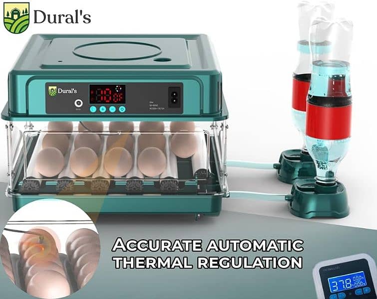70 eggs intelligent fully automatic incubator dual power 10