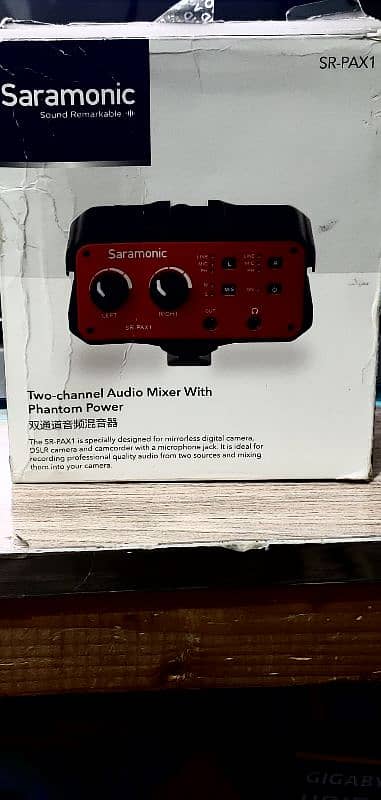SARAMONIC On Camera Two-Channel Audio Mixer With Phantom Power 0