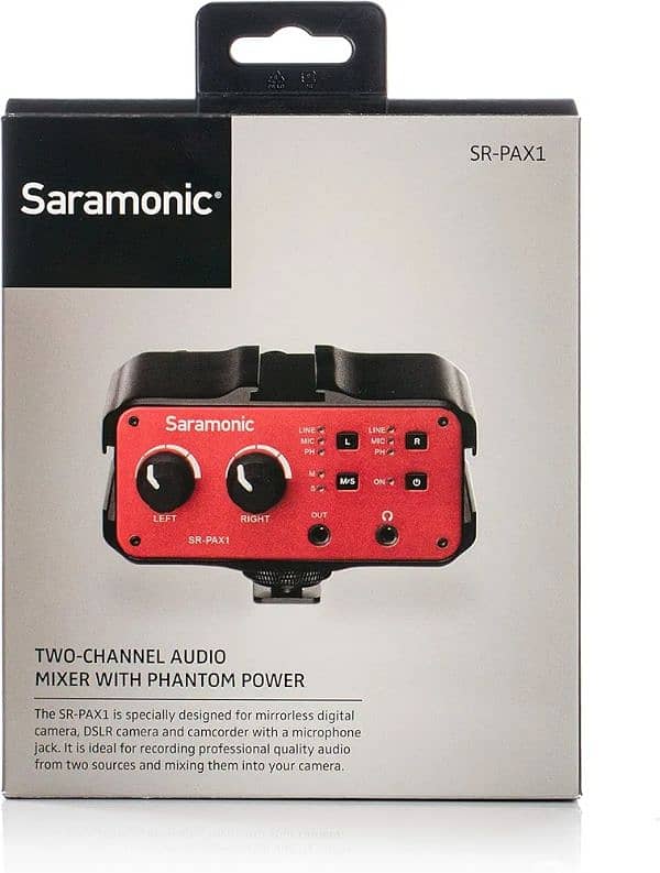 SARAMONIC On Camera Two-Channel Audio Mixer With Phantom Power 7