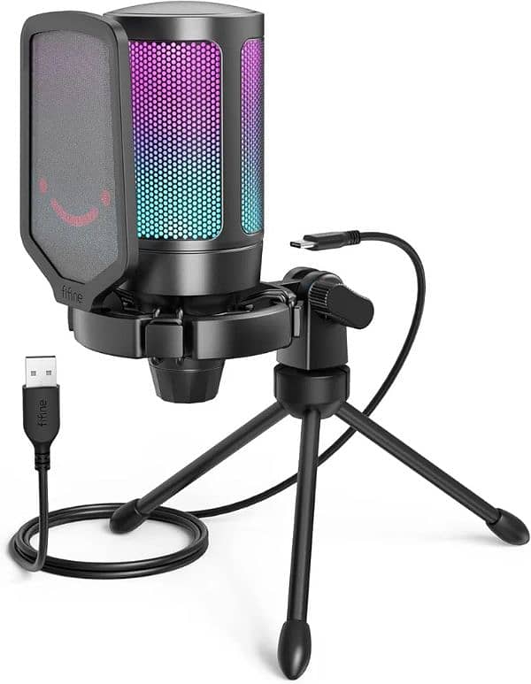 FIFINE A6V PREMIUM RGB GAMING MICROPHONE, 7