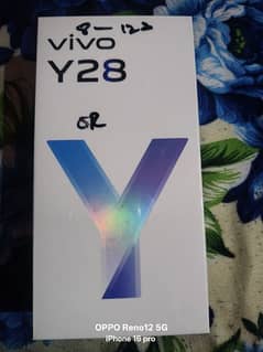 vivo y28  8+8 Gb ram  128 Gb rom   company pack non active