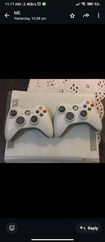 Xbox 360 with 2 original controllers. 0