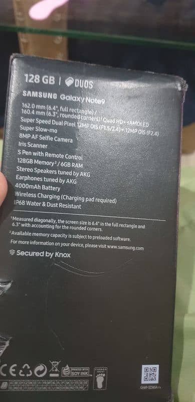 Samsung note 9 6/128 dual sim officially pta approved black color 6