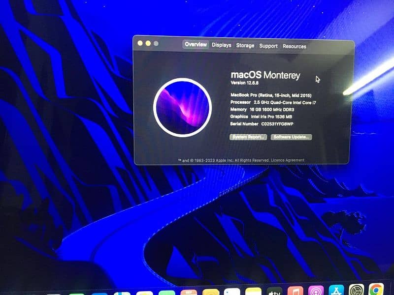 Macbook pro 2015 16/512ssd  15inch 4