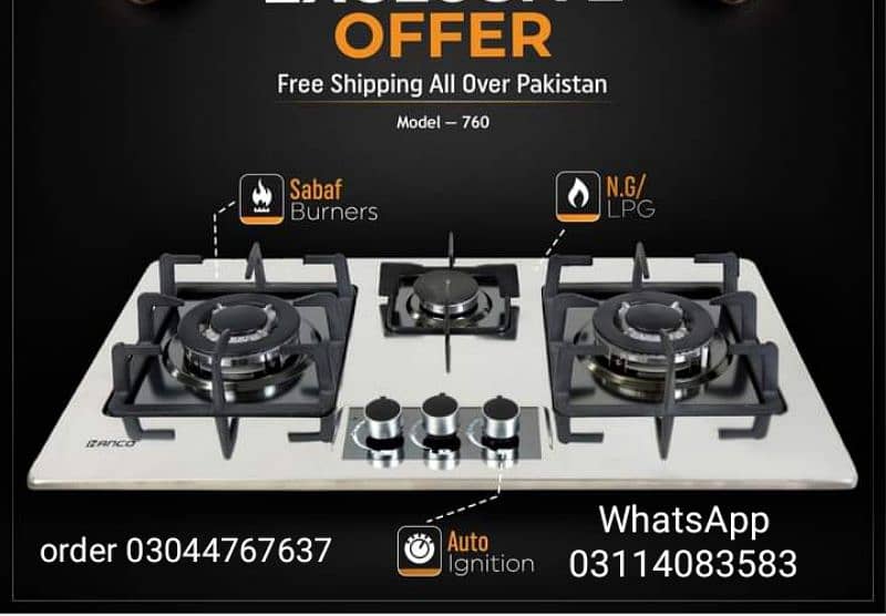 kitchen gas stove / hob hoob LPG ng / hood / cooking rang/03044767637 1