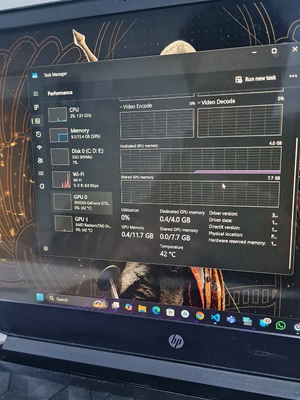 Gaming Laptop HP pavilion 15 Ryzen 5 4600H Gtx 1650 ddr6 2