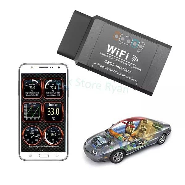 OBD2 WIFI V 1.5 Car Scanner IOS Android Auto Scan OBD2 Diagnostic Tool 6