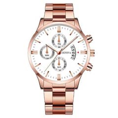wholesale cross-border explosion calender steel band watches for men